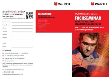 FACHSEMINAR - Würth Industrie Service GmbH & Co. KG