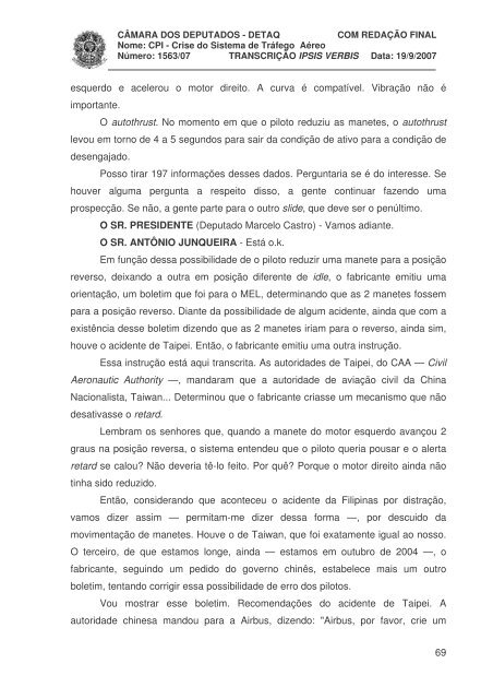 19/09/2007 - Câmara dos Deputados