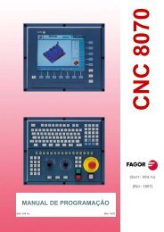 CNC 8070 - Manual de programação - Fagor Automation