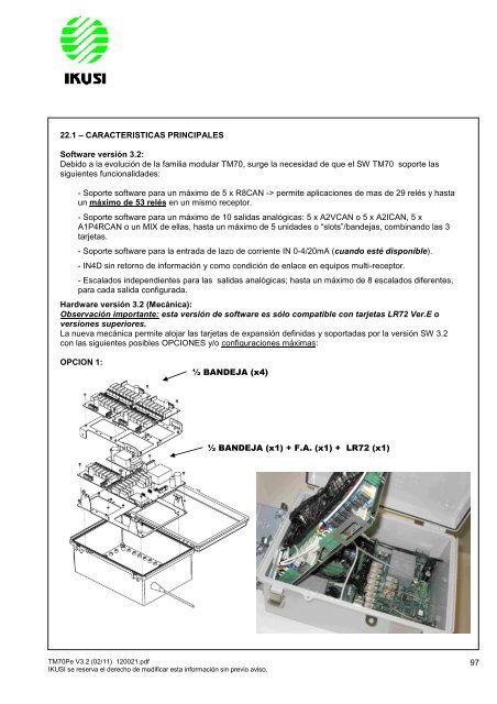 manual de instalação e utilização transmissor console ... - Usicontrol