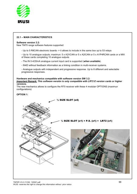 manual de instalação e utilização transmissor console ... - Usicontrol