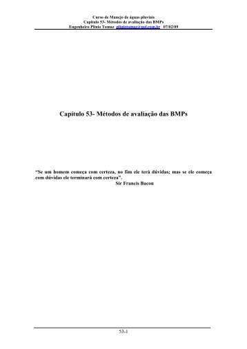 Capitulo 53- Métodos de avaliação das BMPs - Plinio Tomaz