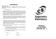MANUAL DO USUÁRIO CENTRAL MC - 4 - CS Eletrônica