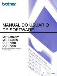 MANUAL DO USUÁRIO DE SOFTWARE - Brother Solutions Center