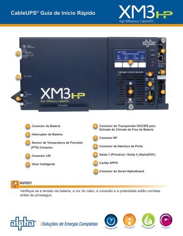 XM3-HP Português Guia de Início Rápido - Alpha Technologies Inc.