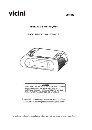 VC-3010 MANUAL DE INSTRUÇÕES - Vicini