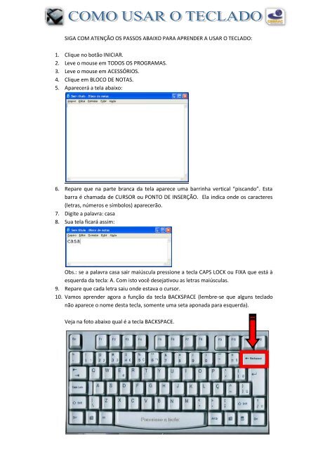 Como usar o teclado - Warlen