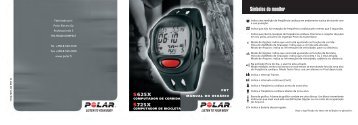 Polar S625X, Polar S725X Manual do utilizador