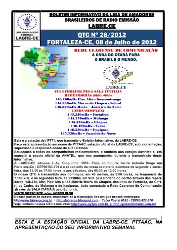 QTC Nº 28/2012 FORTALEZA-CE, 08 de Julho de ... - Labre-ce.org.br