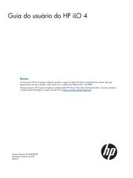 Guia do usuário do HP iLO 4 - Business Support Center - HP