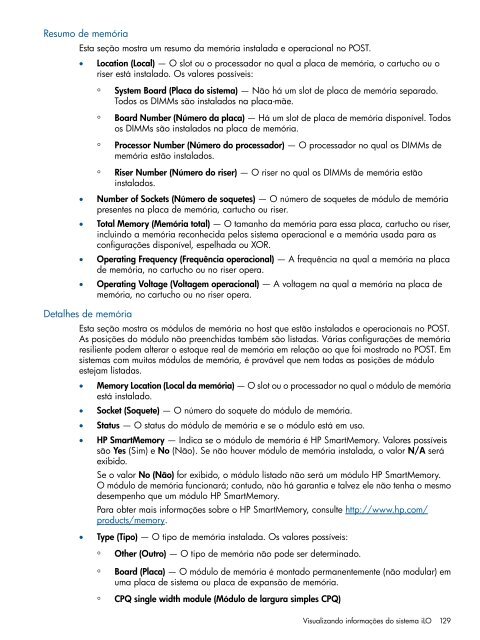 Guia do usuário do HP iLO 4 - Business Support Center - HP