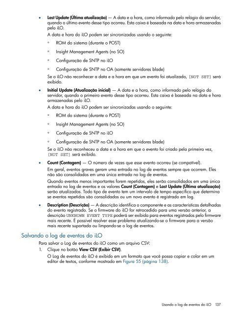 Guia do usuário do HP iLO 4 - Business Support Center - HP