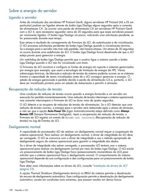 Guia do usuário do HP iLO 4 - Business Support Center - HP