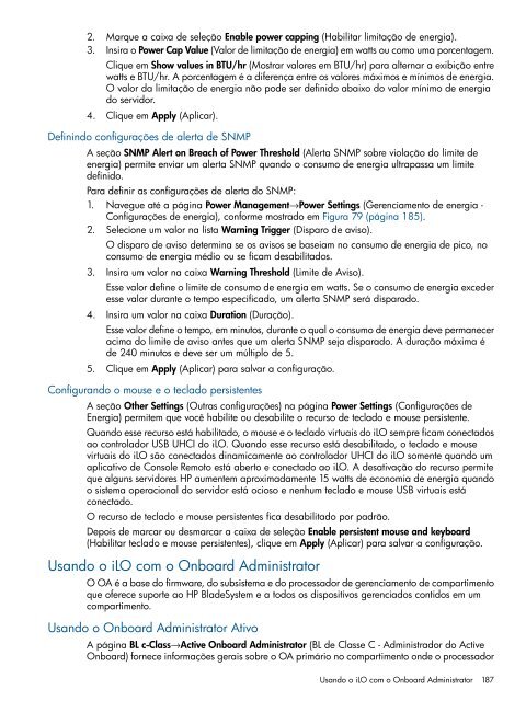 Guia do usuário do HP iLO 4 - Business Support Center - HP