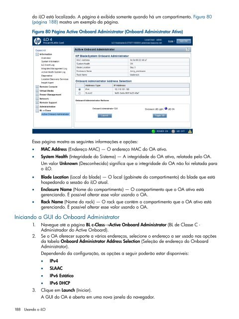 Guia do usuário do HP iLO 4 - Business Support Center - HP