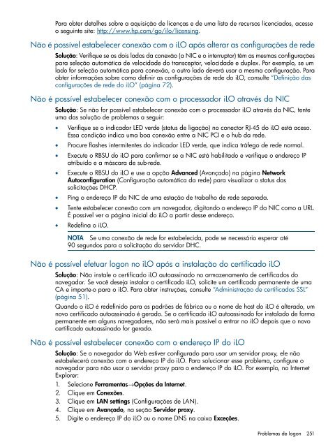 Guia do usuário do HP iLO 4 - Business Support Center - HP