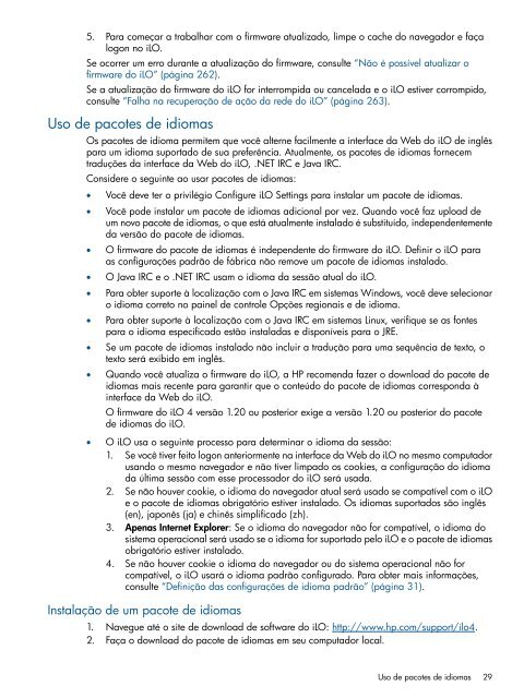 Guia do usuário do HP iLO 4 - Business Support Center - HP