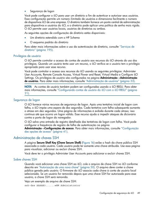 Guia do usuário do HP iLO 4 - Business Support Center - HP