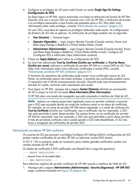 Guia do usuário do HP iLO 4 - Business Support Center - HP