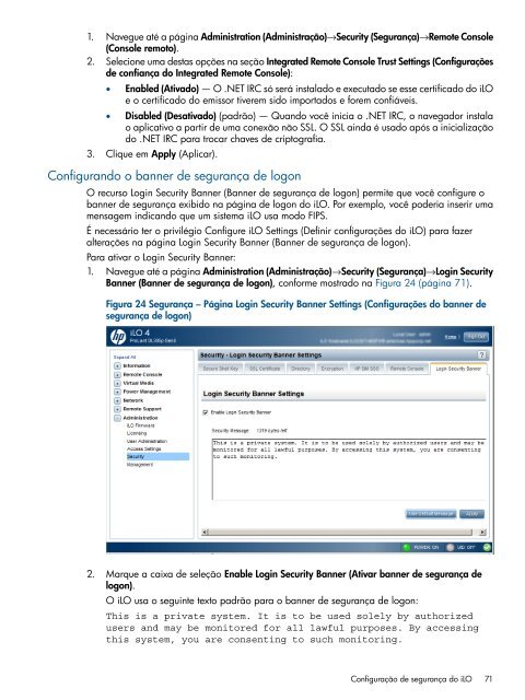 Guia do usuário do HP iLO 4 - Business Support Center - HP