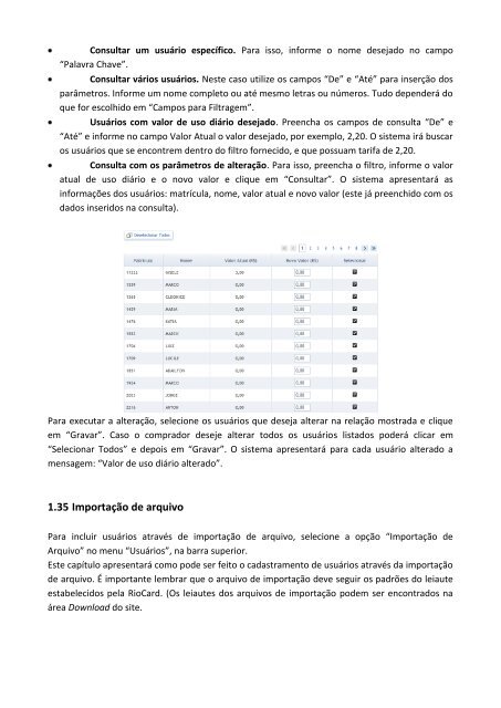 Vale-Transporte Eletrônico Manual do Comprador - Cartões RioCard