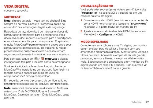 Manual do aparelho Arquivo PDF - Claro