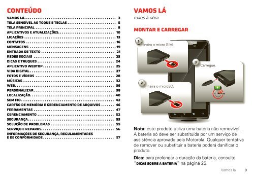 Manual do aparelho Arquivo PDF - Claro