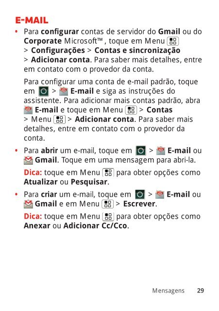 Manual do aparelho Arquivo PDF - Claro