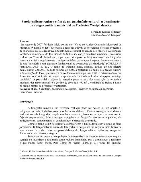 Resumo: 10 a 15 linhas, com até cinco palavras-chave