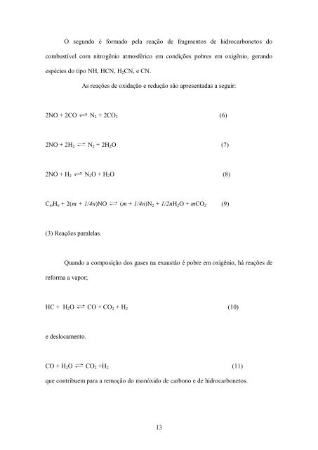 Estudo de Catalisadores Automotivos frente ao ... - UFRJ