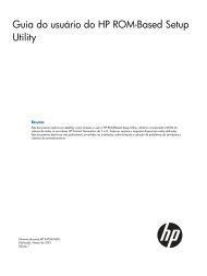 Guia do usuário do HP ROM-Based Setup Utility - Business Support ...