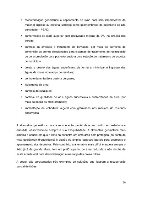 Caderno Técnico de reabilitação de áreas degradadas por