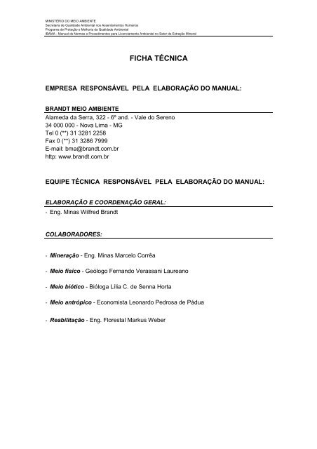 Manual de Normas e Procedimentos para Licenciamento Ambiental