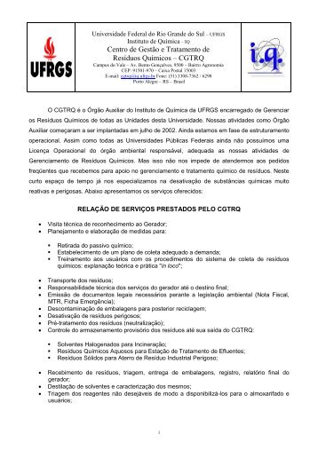 Download PDF completo. - Instituto de Química - Ufrgs