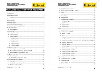 M0209 CONTROLADOR MASTER PRO V4 Manual - Mcu Tecnologia