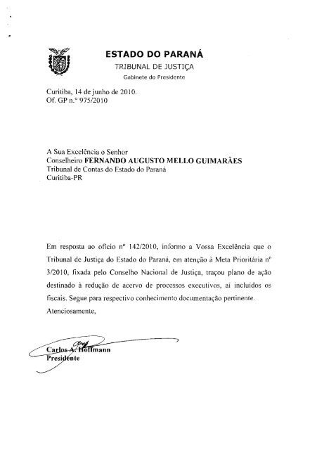 ofício nº 975/2010 – tribunal de justiça – plano