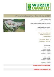 Preisliste Eitting 2013 - Wurzer Umwelt GmbH