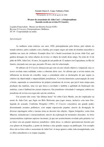 50 anos do assassinato de Aída Curi - Fazendo Gênero 10