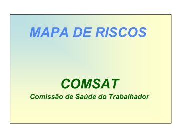 Mapa de Riscos - COMSAT - Saúde e Trabalho Online