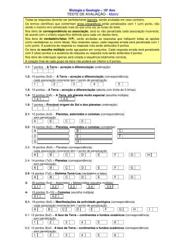 TESTE DE AVALIAÇÃO -Matriz - Netxplica