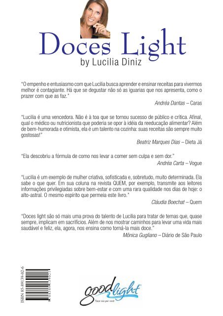 Download do Livro Doces Light by Lucilia Diniz - Good Light