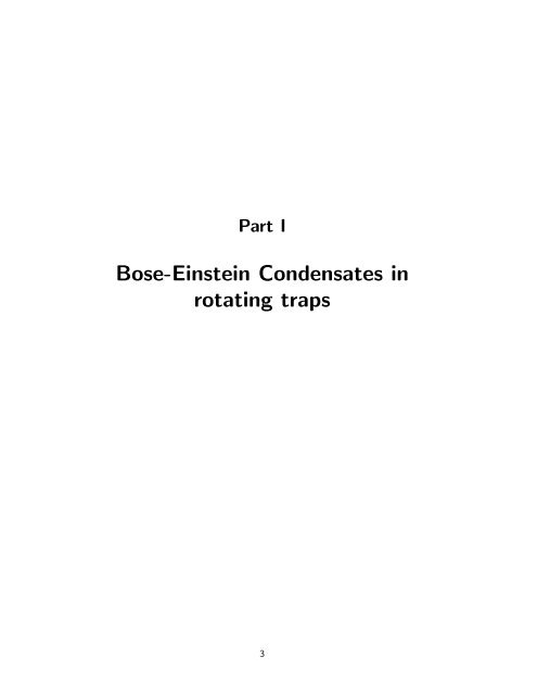 Bose-Einstein Condensates in Rotating Traps and Optical ... - BEC