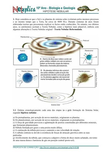 HIPÓTESE NEBULAR - Netxplica