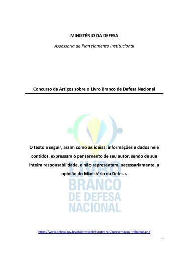 Artigo Renata Baptista Zanin - Ministério da Defesa..