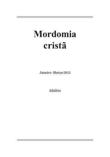 Mordomia cristã - Adventistas do 7º Dia - Movimento de Reforma