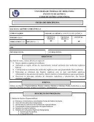 FICHA DE DISCIPLINA - Instituto de Química - Universidade Federal ...