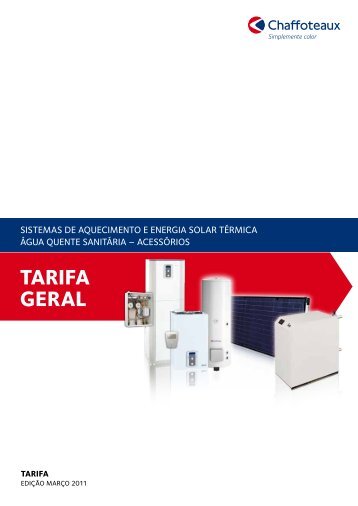 TARIFA GERAL - Com soluções Chaffoteaux