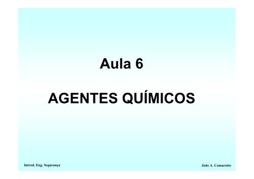 Aula 6 AGENTES QUÍMICOS - SimuCAD
