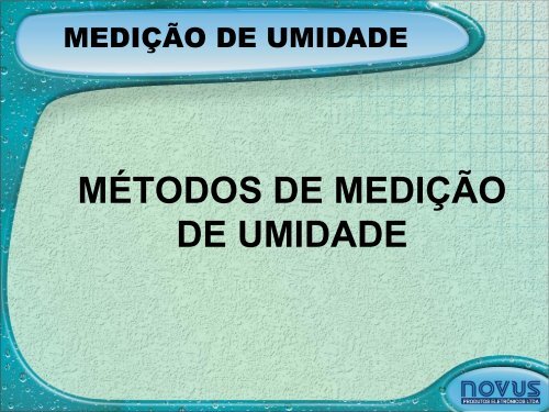 Apresentação Medição de Umidade - Martinezezuim.com.br