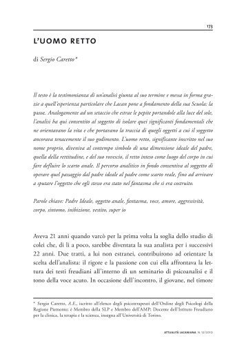 scarica pdf - Scuola Lacaniana di psicoanalisi